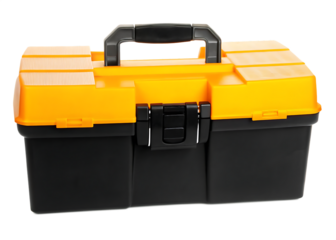  yellow and black Plastic box tool isolated on wite background.PNG
