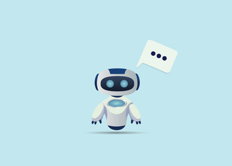 AI robot icon with message