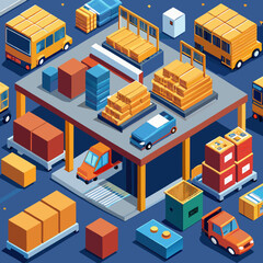 isometric forklift truck