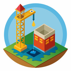 construction site with building