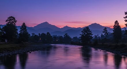 Fototapeta premium River Scene for 3D Design – Stunning Nature Landscape Reference for 3D Modeling and Animation