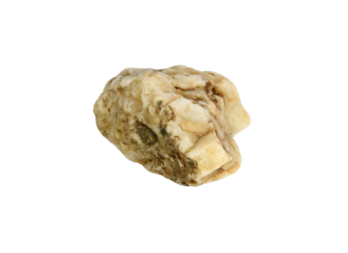 A single stone isolated on white background with clipping path.