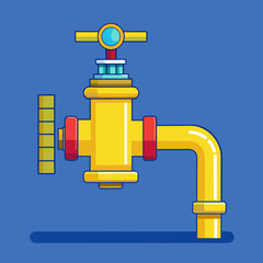 industrial gas pipe with valve