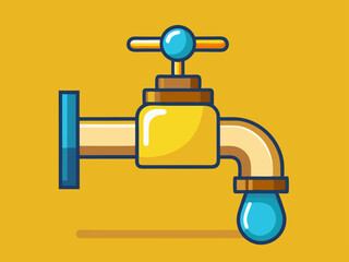 old style water faucet icon
