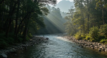 River Scene for 3D Design – Stunning Nature Landscape Reference for 3D Modeling and Animation