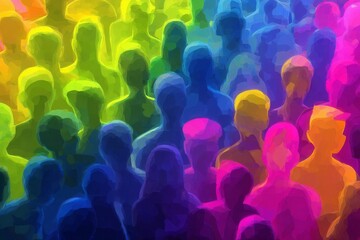 Fototapeta na wymiar Representation of the Diversity, Equity, Inclusion, and Belonging concept