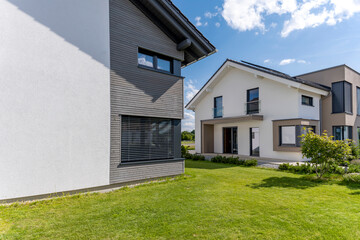 Moderne Einfamilienhaussiedlung in Deutschland