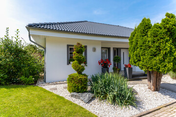 Terrasse eines Bungalows