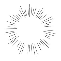 Illustration of ray lines and explosion doodle that symbolizes surprise, sun burst, shock, star explosion.