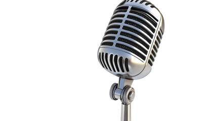 Fototapeta premium Vintage Microphone: Classic Audio Equipment Photorealism