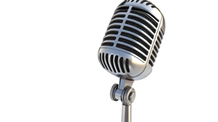 Vintage Microphone: Classic Audio Equipment Photorealism