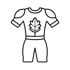 Forest Green Football Uniform With Oak Leaf Detail
