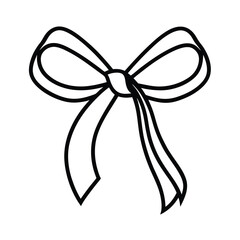 Realistic Satin Ribbon Tied in a Bow
