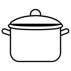 Cooking-pot-icon  Minimalist Kitchen Symbol for Food, Recipe, and Culinary Design
