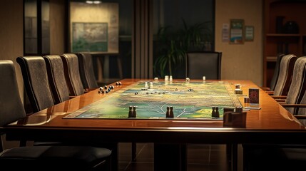Strategic tabletop game in progress