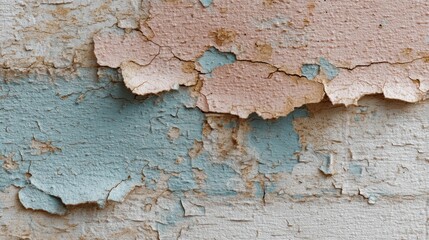 Obraz premium Abstract Peeling Paint Texture: A Close-Up of Weathered Wall