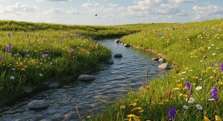 River Scene for 3D Design – Stunning Nature Landscape Reference for 3D Modeling and Animation