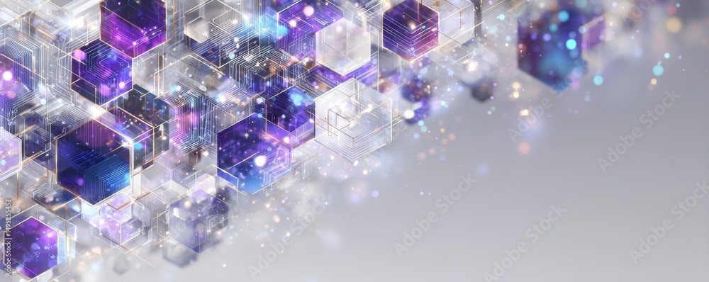 Poster a hexagonal technology background picture represents the concept of molecular structure in science a