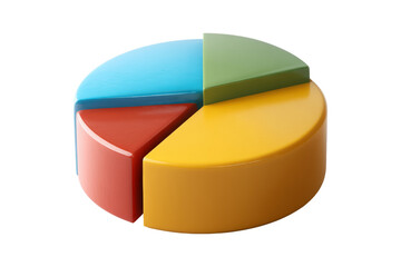 Obraz premium Colorful pie chart data visualization