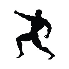 Muscular Man Graphic Vector.

