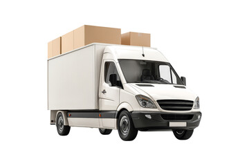 Fototapeta premium Delivery van transporting goods