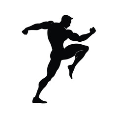 Muscular Man Graphic Vector.

