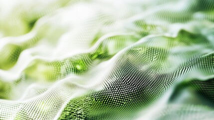 Abstract green wave background, digital art