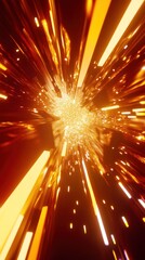 Abstract light speed, cosmic energy burst