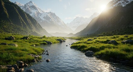 River Scene for 3D Design – Stunning Nature Landscape Reference for 3D Modeling and Animation
