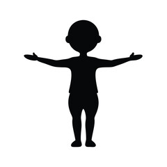 Child Silhouette Arms Outstretched