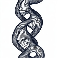 Twisted Abstract Lines - Black and White Art, Pattern ,Design