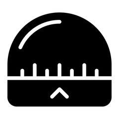 kitchen timer glyph icon