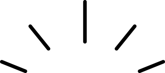 Doodle shine sunburst sparkle ray icon in line. isolated on transparent background