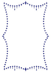 Bejewelled Sapphire Burlesque Transparent A4 Frame gem diamond jewellery border cabaret wedding bachelorette anniversary prom formal birthday shower gender reveal party invitation menu ornate a5 a6