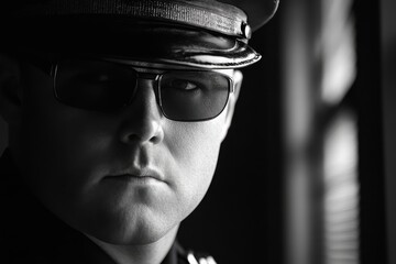 Cop Portrait: A Man Enforcing Law and Fighting Crime as a Police Officer