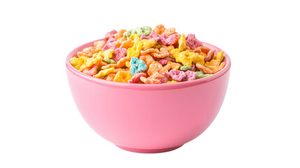 Colorful Vibrant Cereal in Pink Bowl - Creative Food Photography