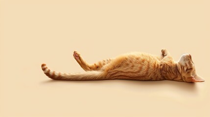 Obraz premium cat with a ball of yarn