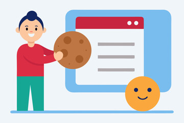Naklejka premium happy smiley face with speech bubble