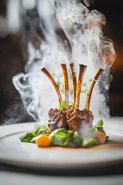 The white with grilled ribs and green salad is a delicious appetizer.