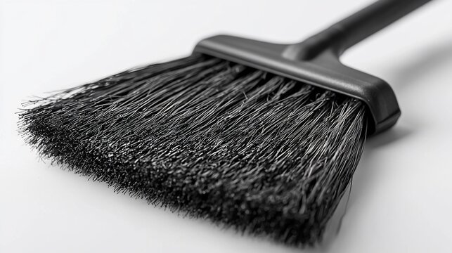 Close-up of a black cleaning brush - Powered by Adobe