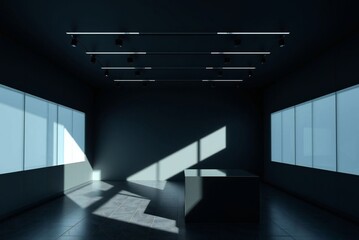 Obraz premium studio interior scene showroom for premium brand display 