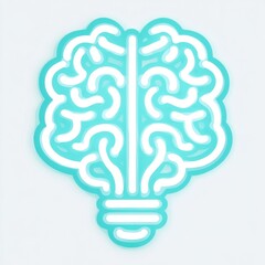 Icon representing a lightbulb in the head, symbolizing creative ideas and human brain potential for problem solving and thinking