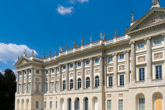 Villa Reale di Milano, a magnificent neoclassical palace housing the Museum of Modern Art (GAM) and surrounded by English gardens, adjacent to the Pavilion of Contemporary Art (PAC). Milan, Italy.