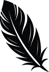 Bold Eagle Feather Silhouette Minimalist Patriotic Vector Graphic