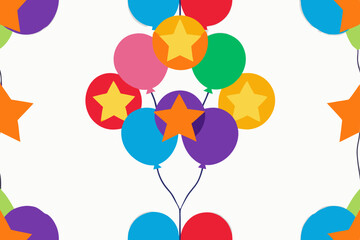 colorful balloons isolated on white background