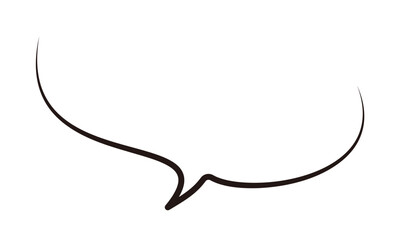 手書き風太さ変動ベクター単体吹き出し03