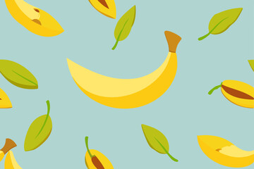 seamless pattern with yellow leaves