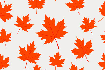 seamless pattern with autumn leaves