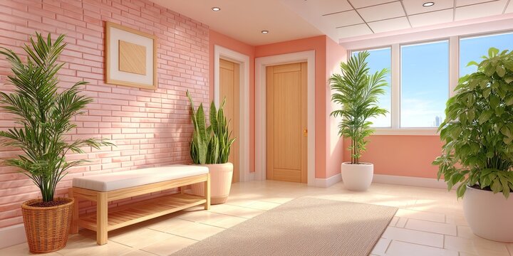 A safe house environment with welcoming signs and private spaces