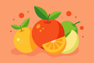 vector illustration of an orange fruit